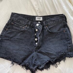 Agolde Black Jean Shorts